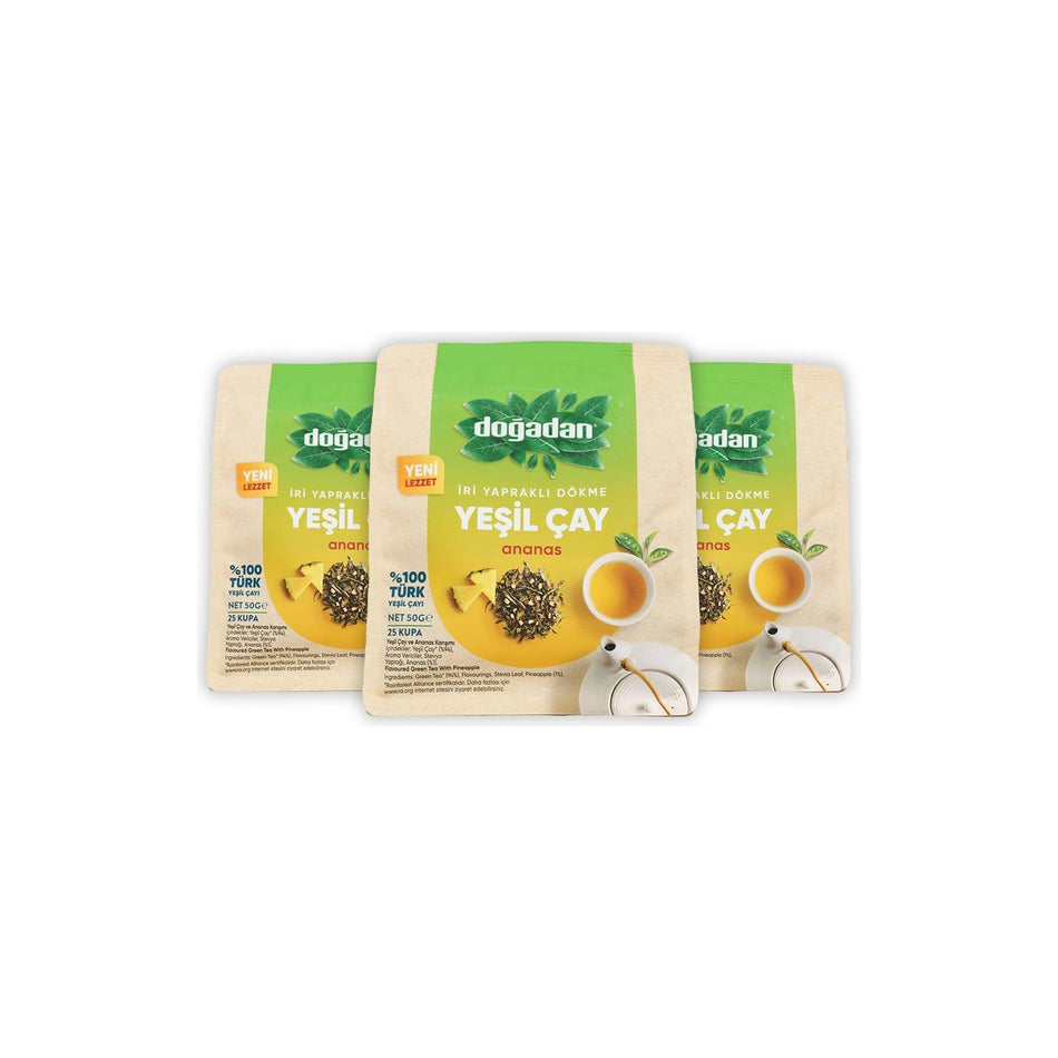 Dogadan Dokme green tea Ananas 50 g x 3 pieces - MALLTURK