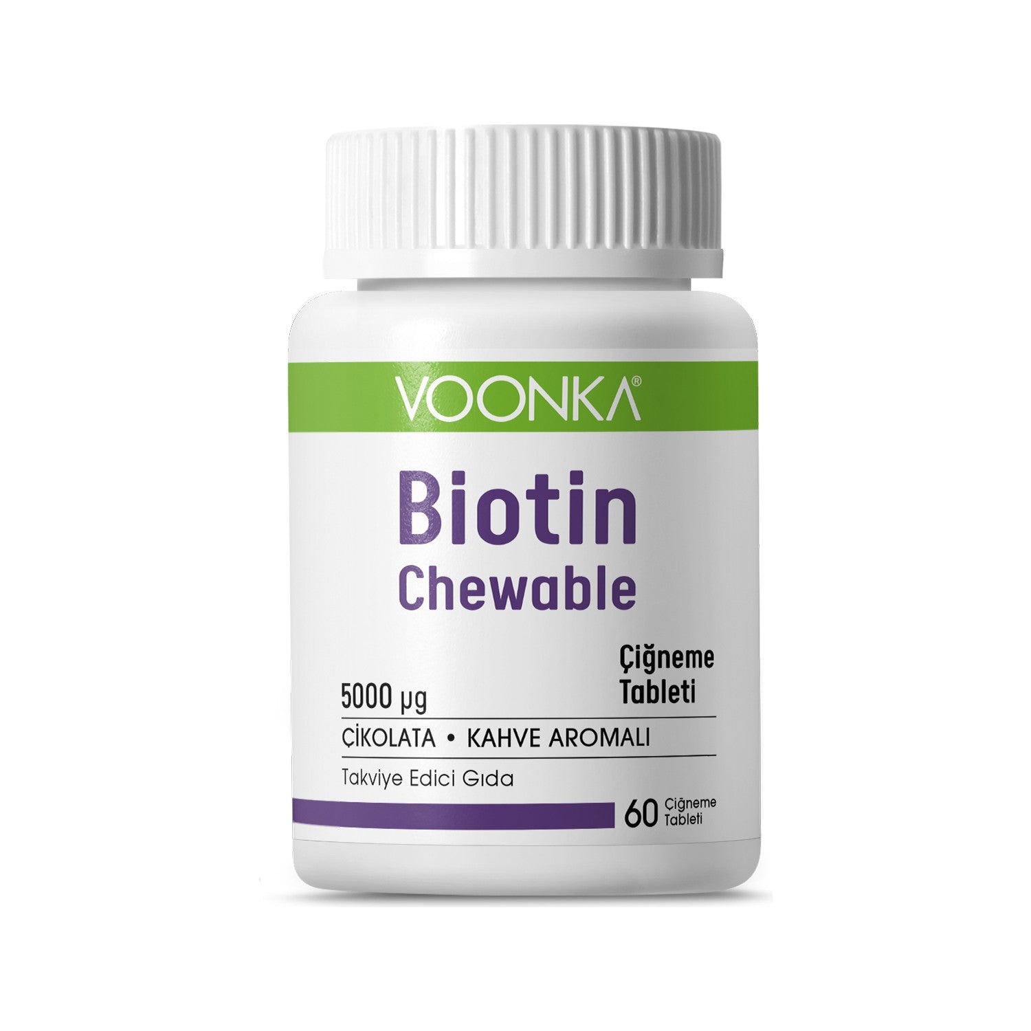 Voonka Biotin 5000 mcg 60 Chewable Tablets - MALLTURK