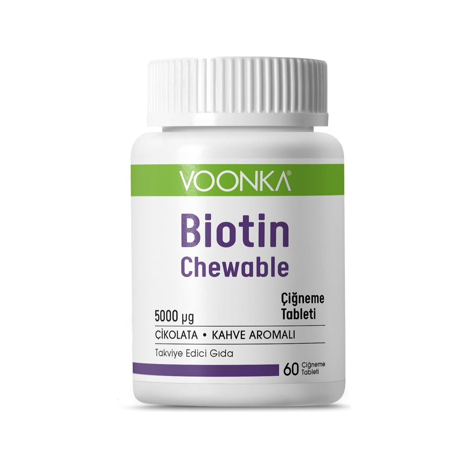 Voonka Biotin 5000 mcg 60 Chewable Tablets