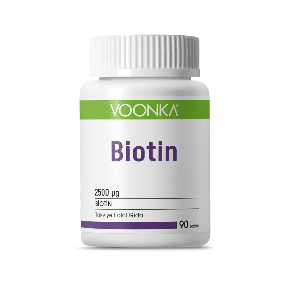 Voonka Biotin 90 Tablets For Hair and Nails Vitamin and Mineral Supplement