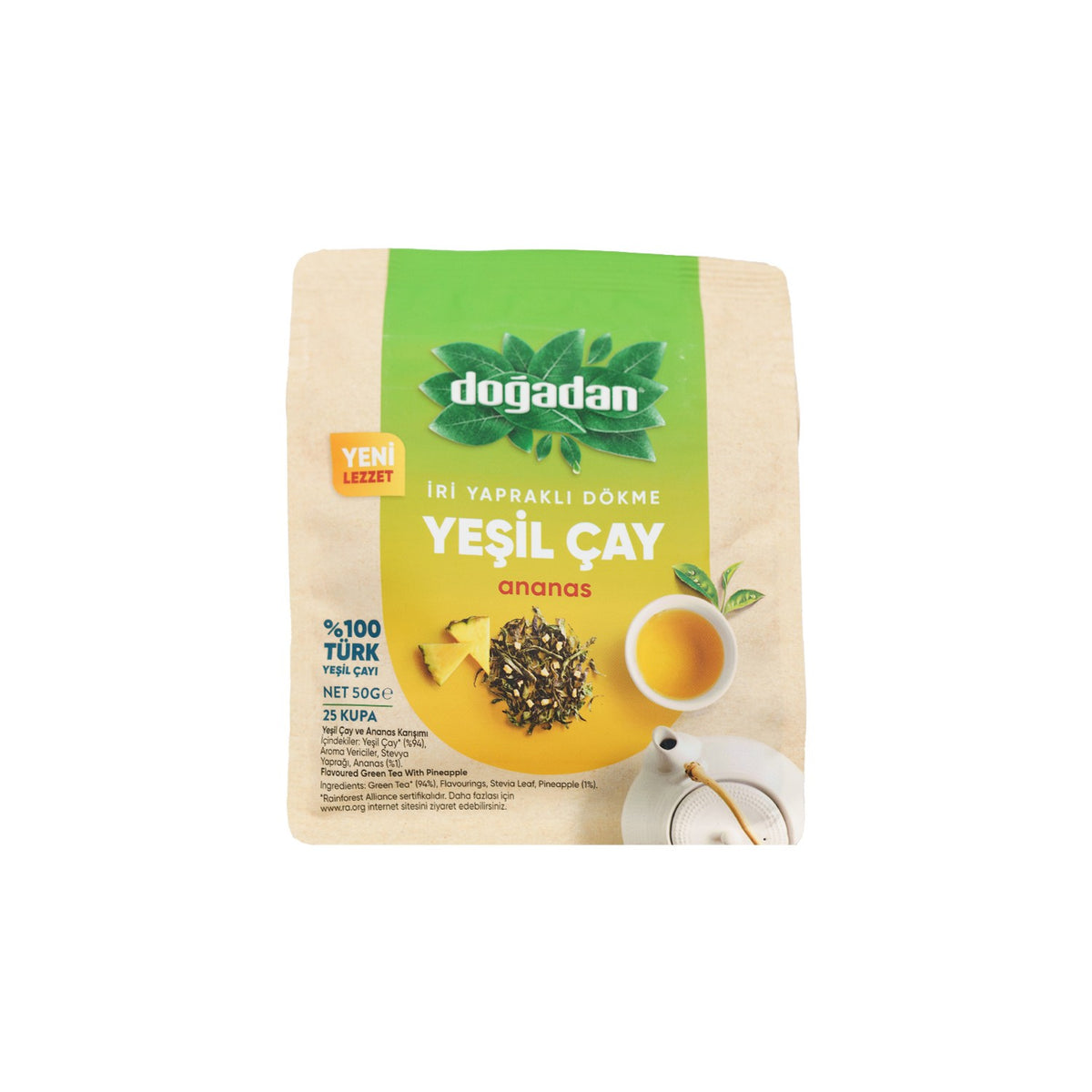 Dogadan Dokme green tea Ananas 50 g - MALLTURK