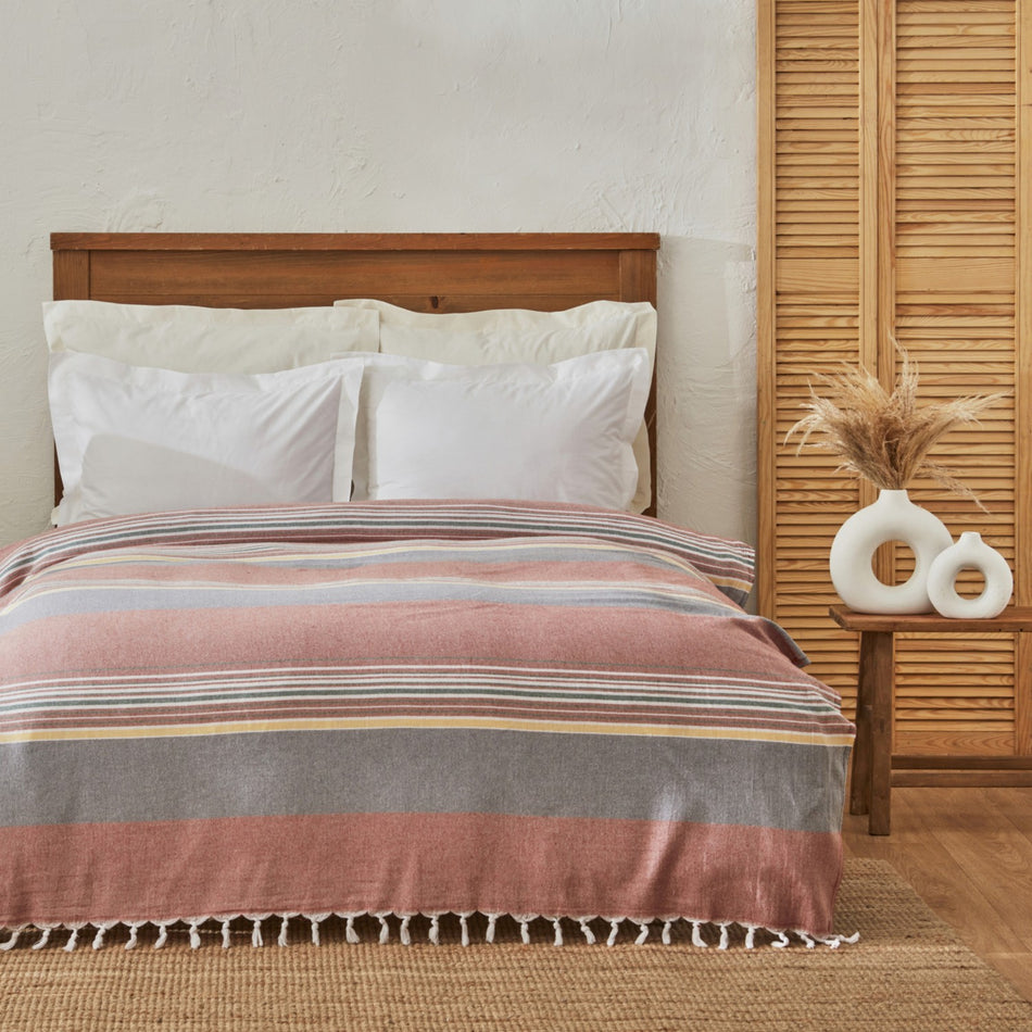 Karaca Home Salerno Double Terracotta Pestemal (Turkish Towel) - MALLTURK