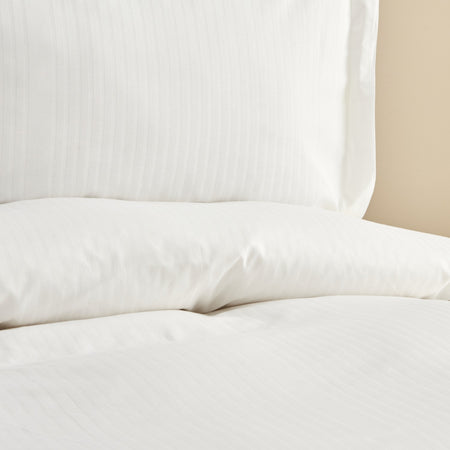 Karaca Home Uniq %100 Cotton Sateen Double Duvet Cover Set White - MALLTURK