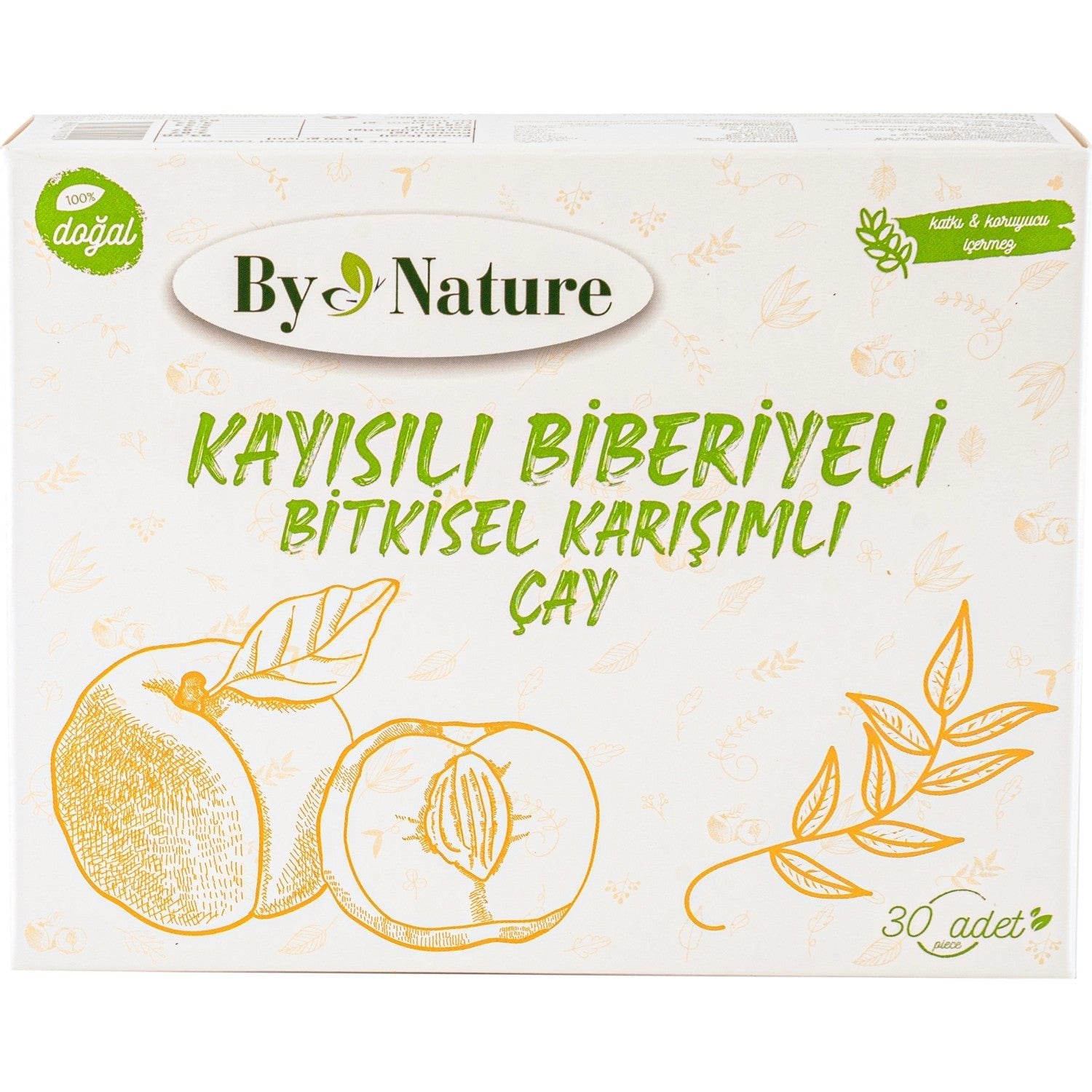 By Nature Kayisili Biberiyeli Bitkisel Karisimli tea 30'lu pack - MALLTURK