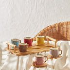 Karaca Colorful Bamboo Coffee Cup Set 90 ml