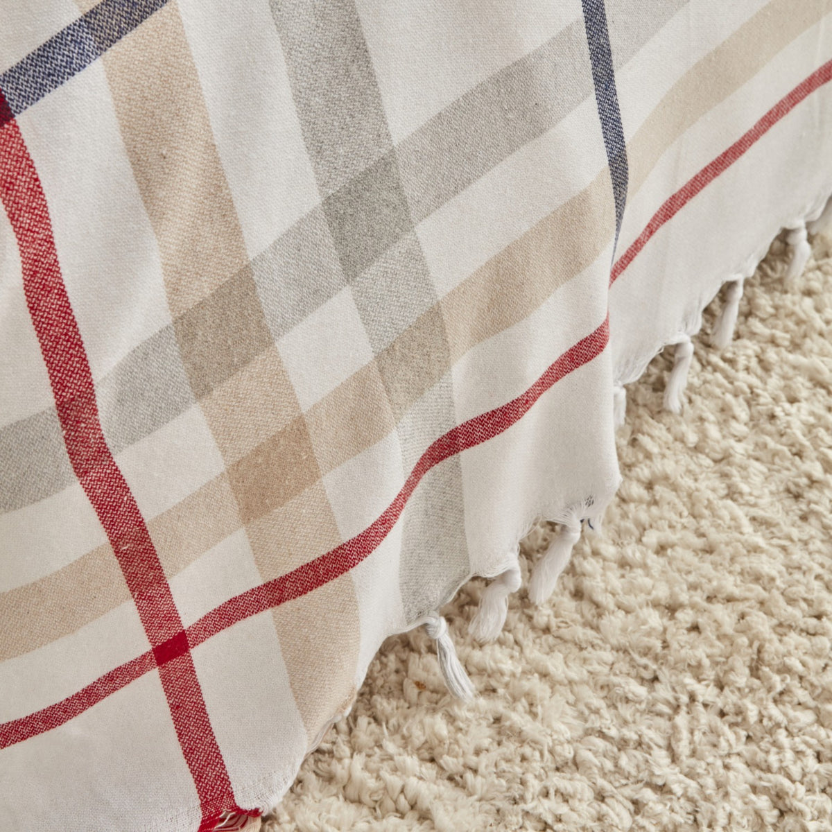 Karaca Home Jaqueline Double Pestemal Quilted Blanket White - MALLTURK