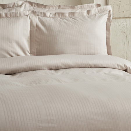 Karaca Home Uniq %100 Cotton Sateen Double Duvet Cover Set Beige - MALLTURK