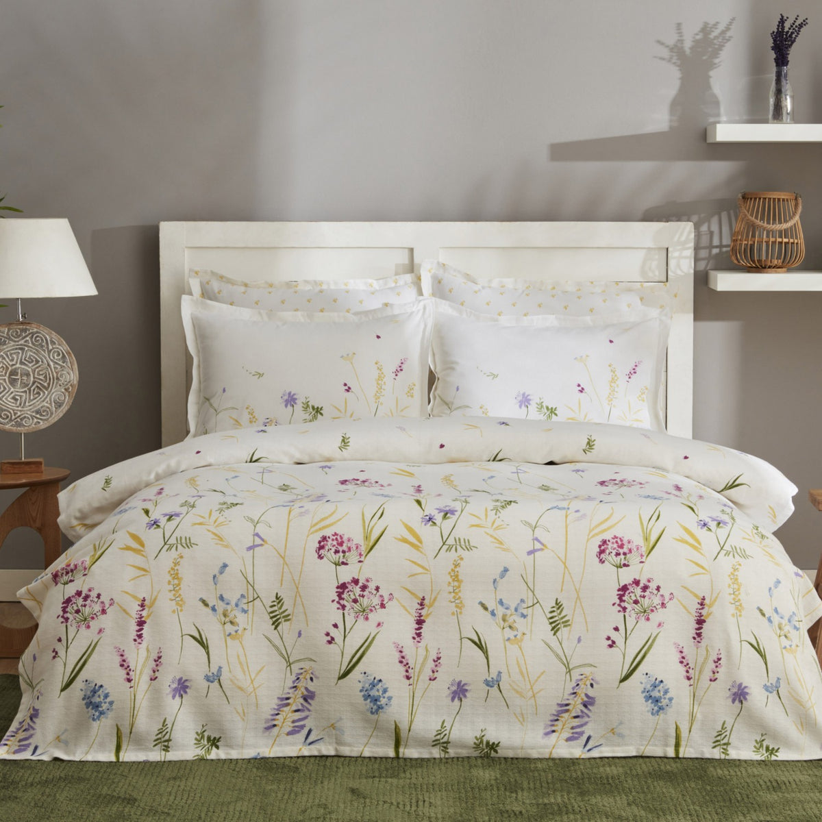 Karaca Home Single 100% Cotton Yellow Floral Patterned Quilted Bedding Set, 3 Pieces, 160x220 cm - MALLTURK