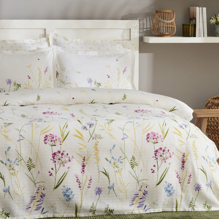 Karaca Home Single 100% Cotton Yellow Floral Patterned Quilted Bedding Set, 3 Pieces, 160x220 cm - MALLTURK