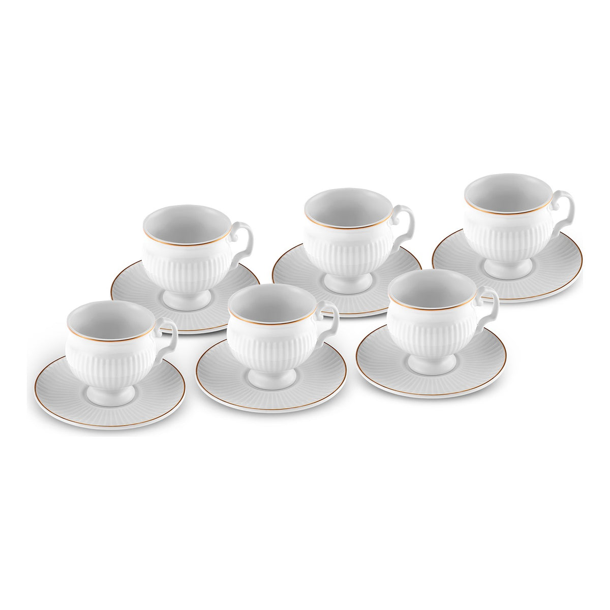 Karaca Malta Turkish Coffee Cup Set for 6, 100 ml - MALLTURK