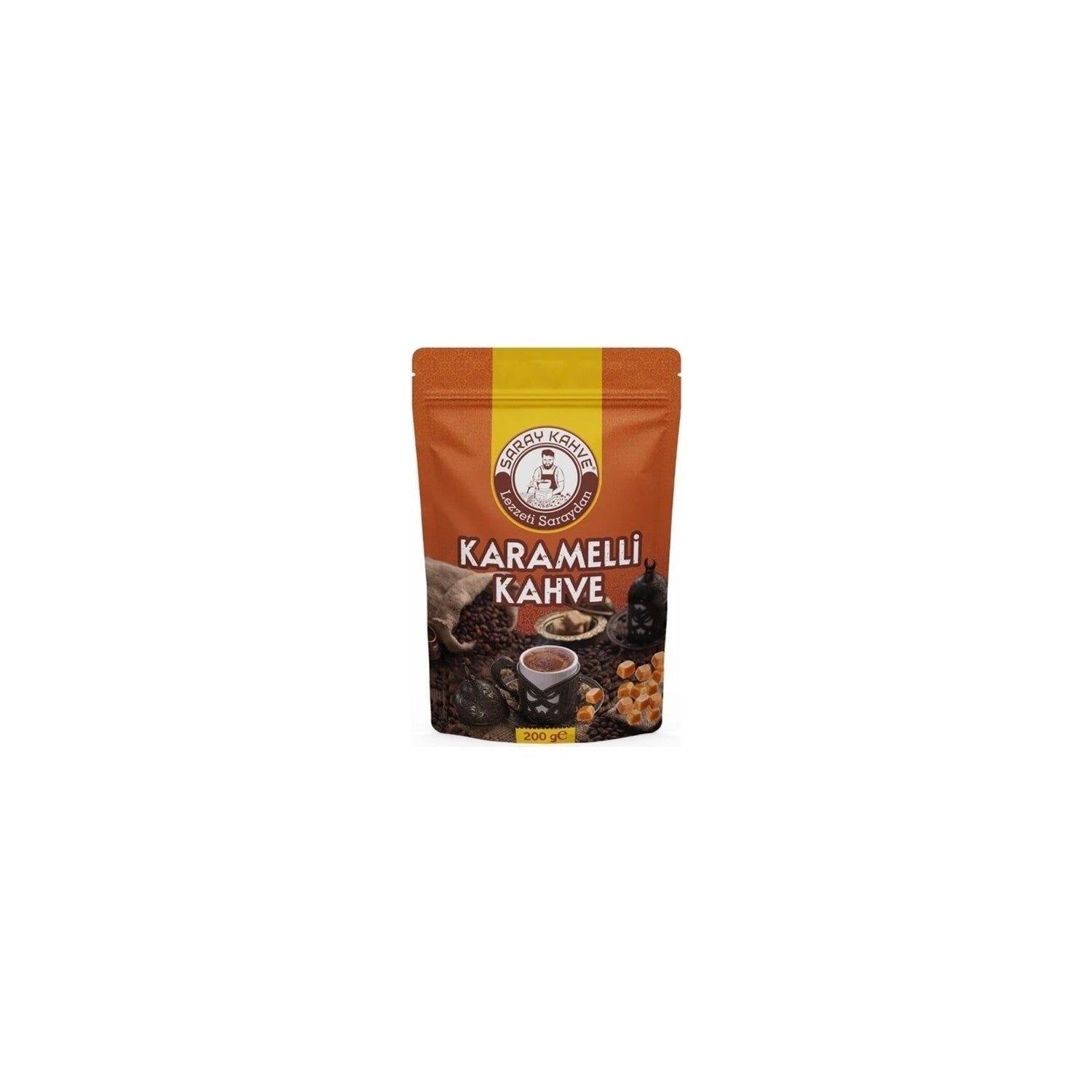 Saray Kahve Caramel Flavored Coffee 200 g - MALLTURK