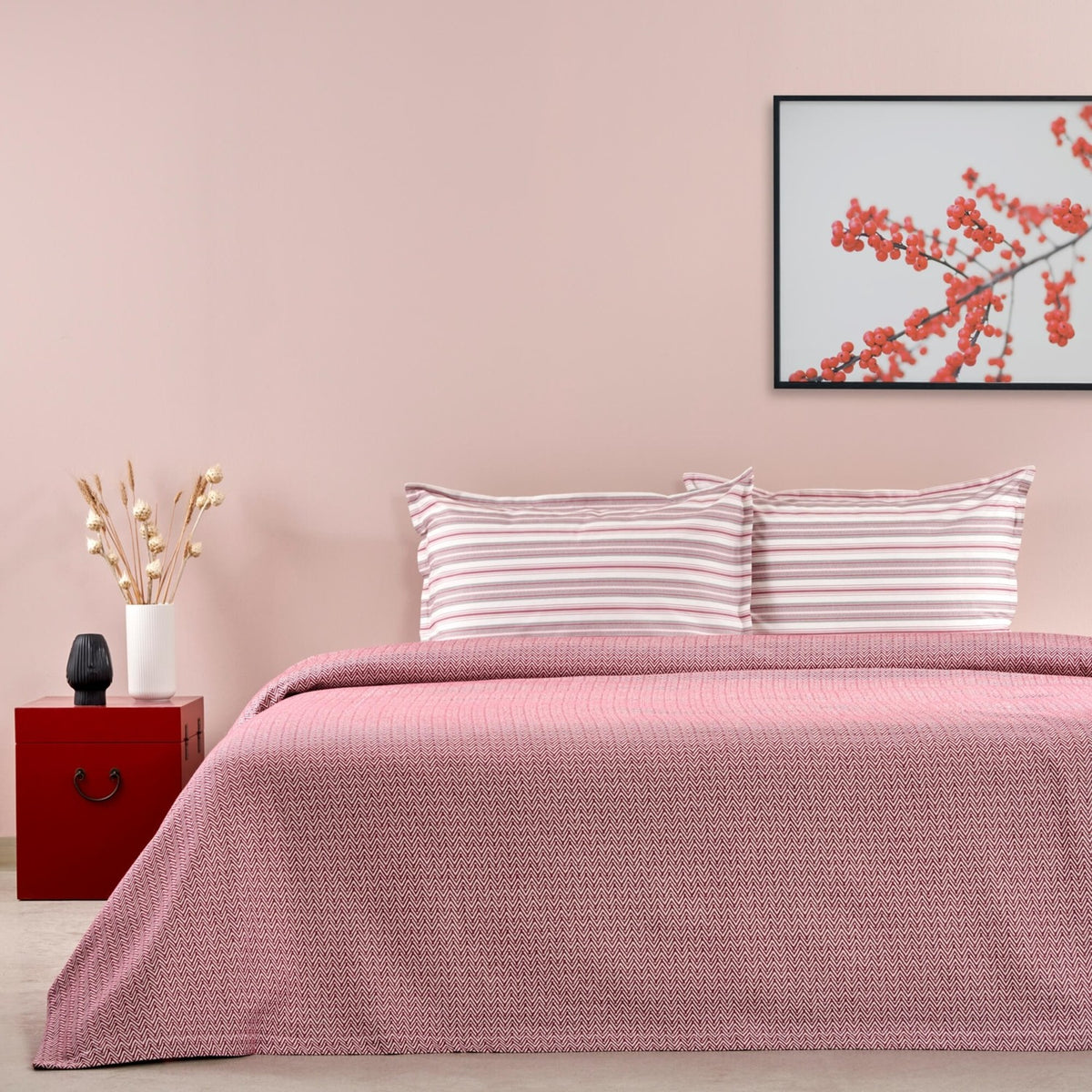 Tac royal Double Softly Bedding Set Burgundy