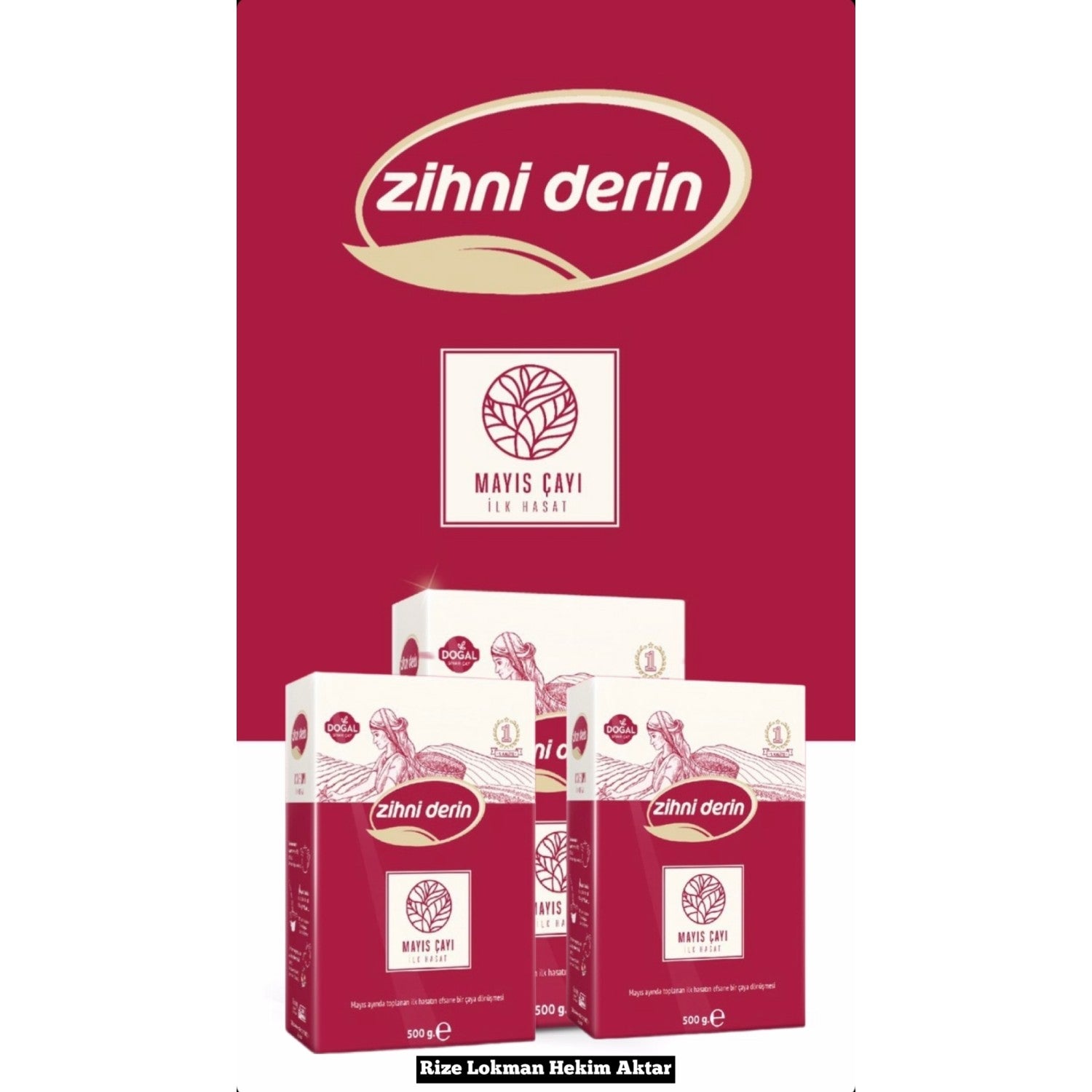 Rize Lokman Hekim Aktar Zihni Derin Ilk Hasat Elek Alti Mayis tea 500 g - MALLTURK