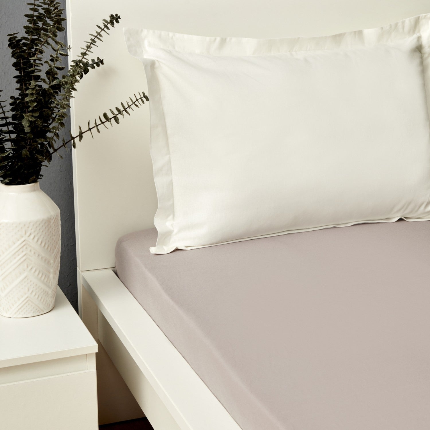 Karaca Home 100% Cotton Fitted Sheet, Single Size, Lilac - MALLTURK