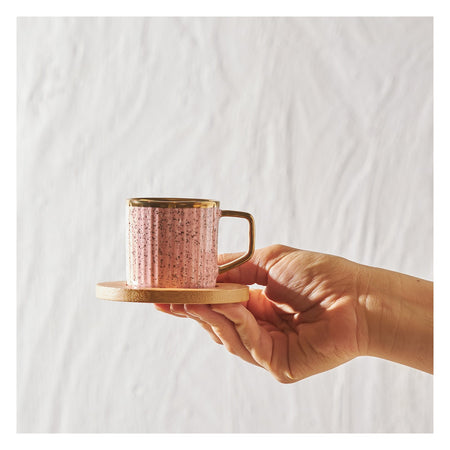 Karaca Colorful Bamboo Coffee Cup Set 90 ml - MALLTURK