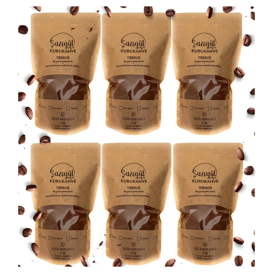 Shazigul Turkish Coffee, 6 Packs of 100g each - MALLTURK