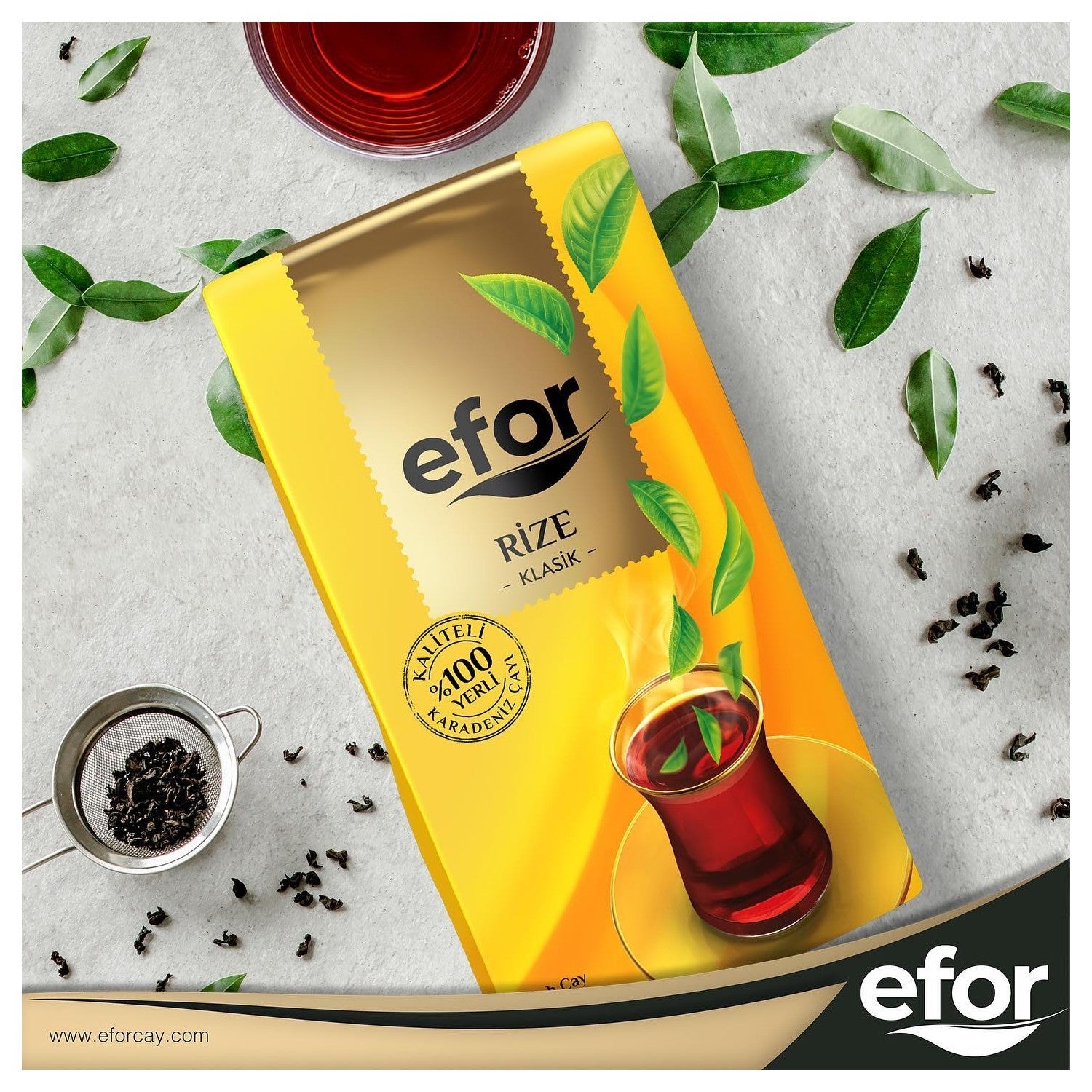 Efor tea Efor Rize loose leaf black tea 1000 g - MALLTURK