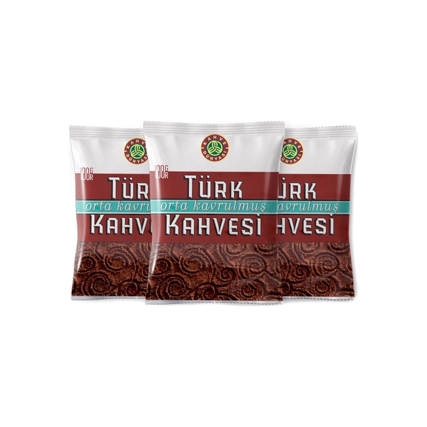 Coffee World Medium Roast Turkish Coffee 100 gr 3-Pack Unique Flavor from Brazil - MALLTURK