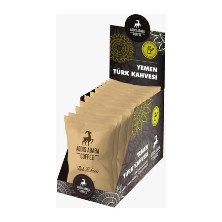 Addis Ababa Coffee Medium Roast Turkish Coffee 100 gr - 12 Pack - MALLTURK