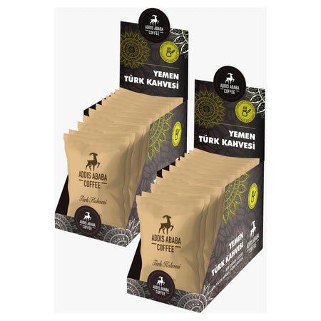 Addis Ababa Coffee Medium Roast Turkish Coffee 100 gr - 24 Pack - MALLTURK