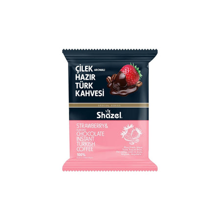 Shazel Strawberry Flavored instant Turkish Coffee 100 gr x 4 Packs - MALLTURK