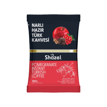 Shazel Pomegranate Flavored instant Turkish Coffee 100 gr x 4 Packs - MALLTURK