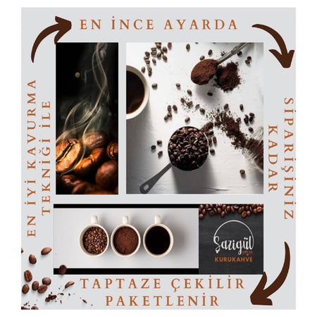 Shazigul Turkish Coffee, 3 Packs of 100g each - MALLTURK