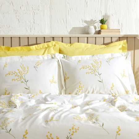 Karaca Home Loretta %100 Cotton Double Duvet Cover Set Yellow - MALLTURK