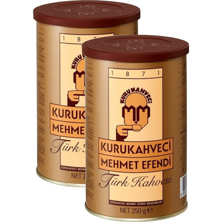 Kurukahveci Mehmet Efendi Turkish Coffee 250 gr Tin Pack x 2 Pieces - MALLTURK