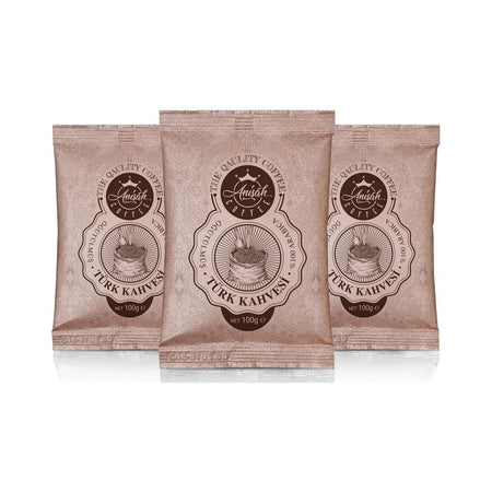 Anisah Coffee 100 gr 3-Pack Turkish Coffee with intense Aroma, 100% Arabica. - MALLTURK