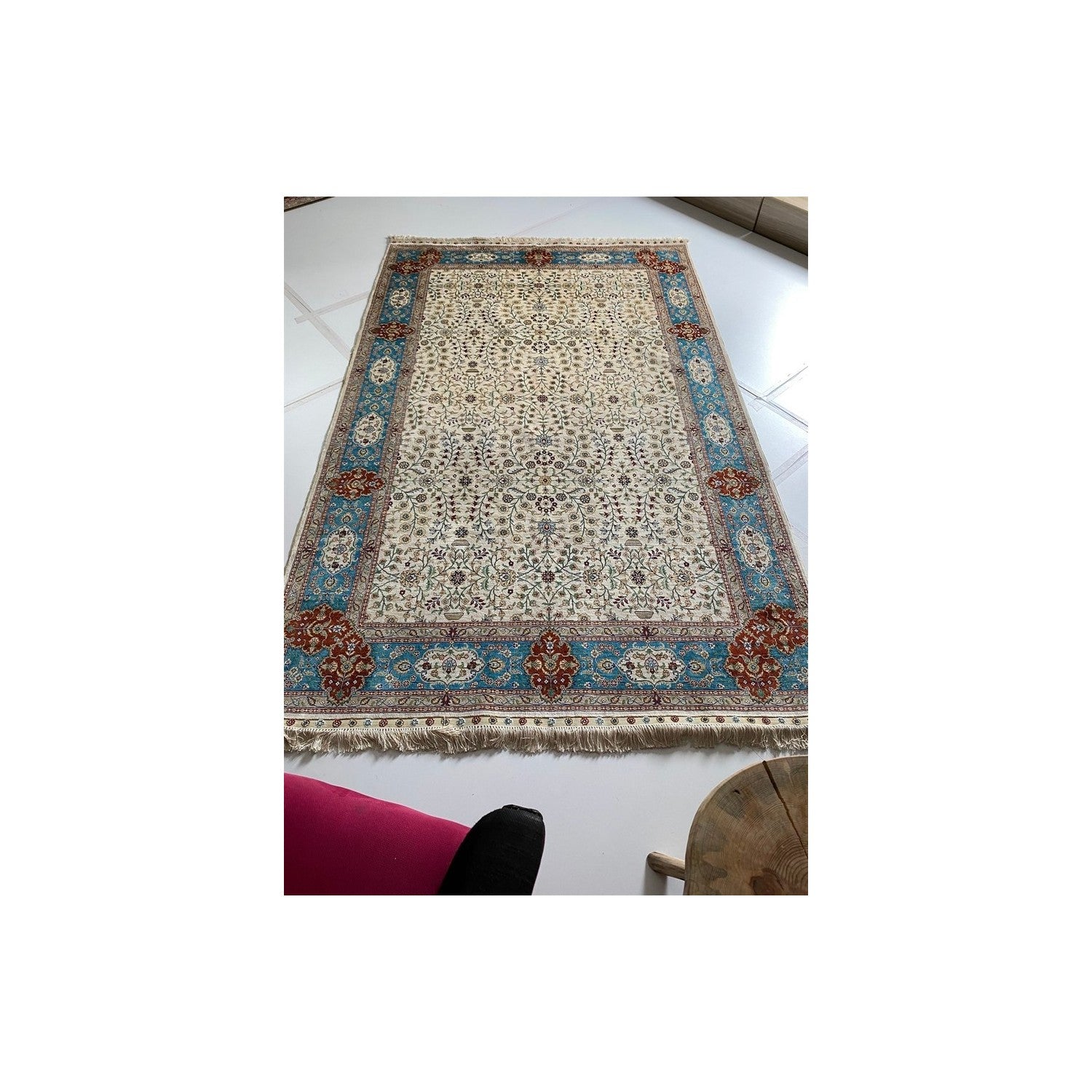 Sirvan Hali Hand-Woven Silk Rug 153 x 242 cm - MALLTURK