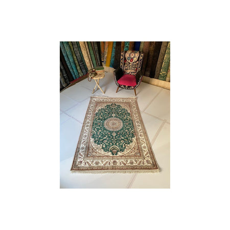 Sirvan Hali Hand-Woven Silk Rug 121 x 186 cm - MALLTURK