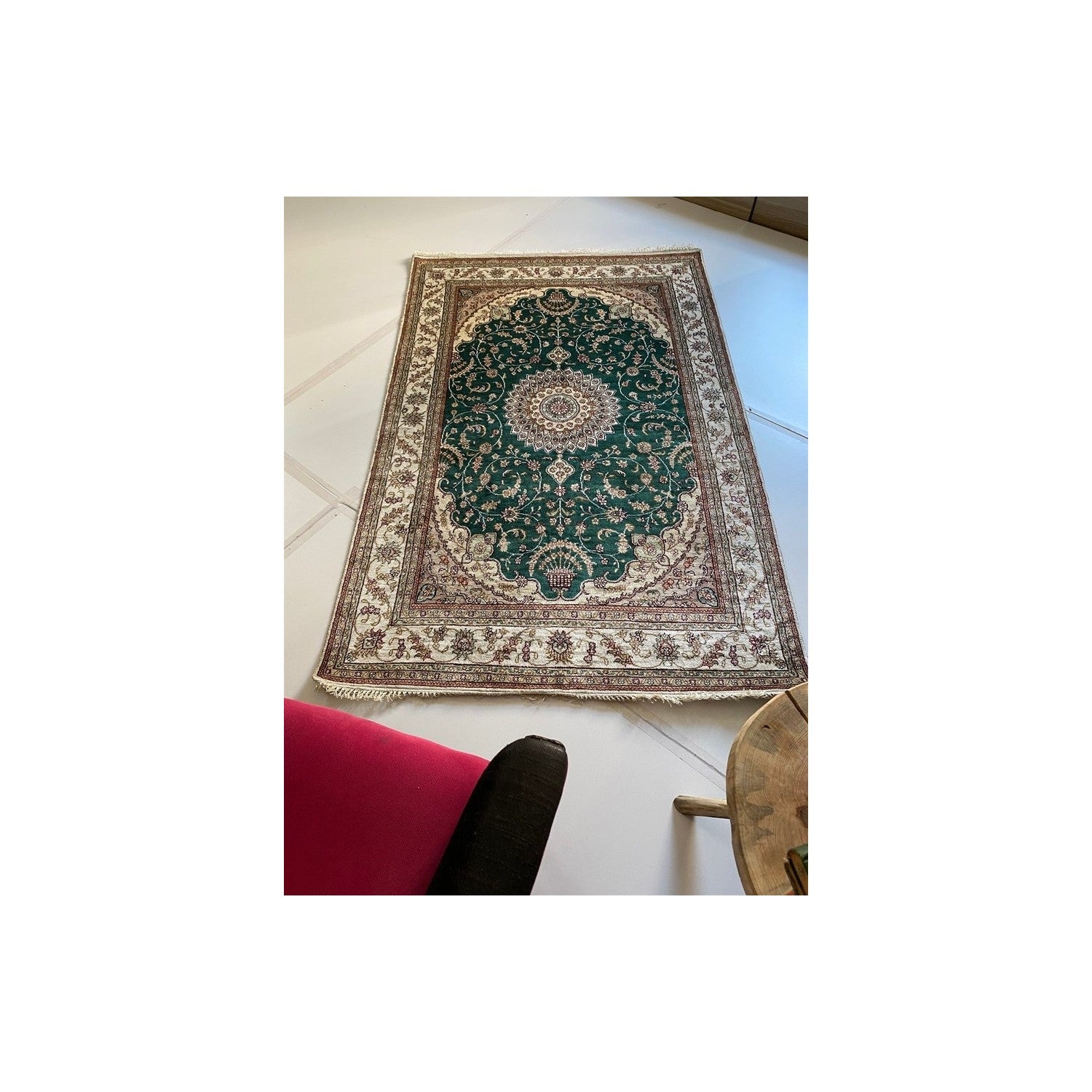 Sirvan Hali Hand-Woven Silk Rug 121 x 186 cm - MALLTURK