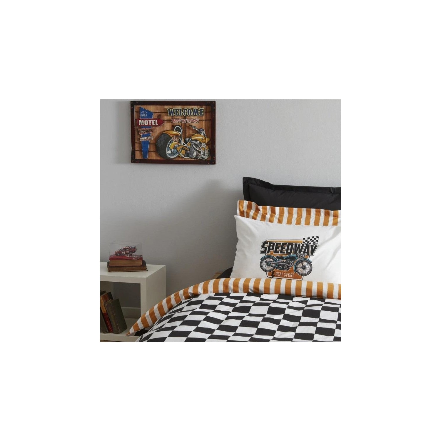 Karaca Home Young Speed Way 100% Cotton Single Fitted Duvet Cover Set - MALLTURK