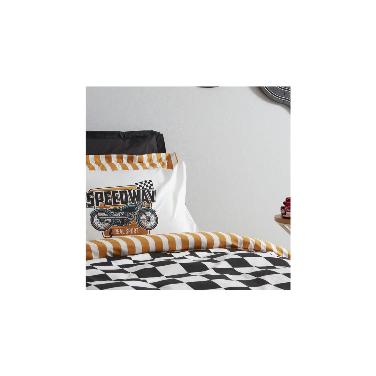 Karaca Home Young Speed Way 100% Cotton Single Fitted Duvet Cover Set - MALLTURK