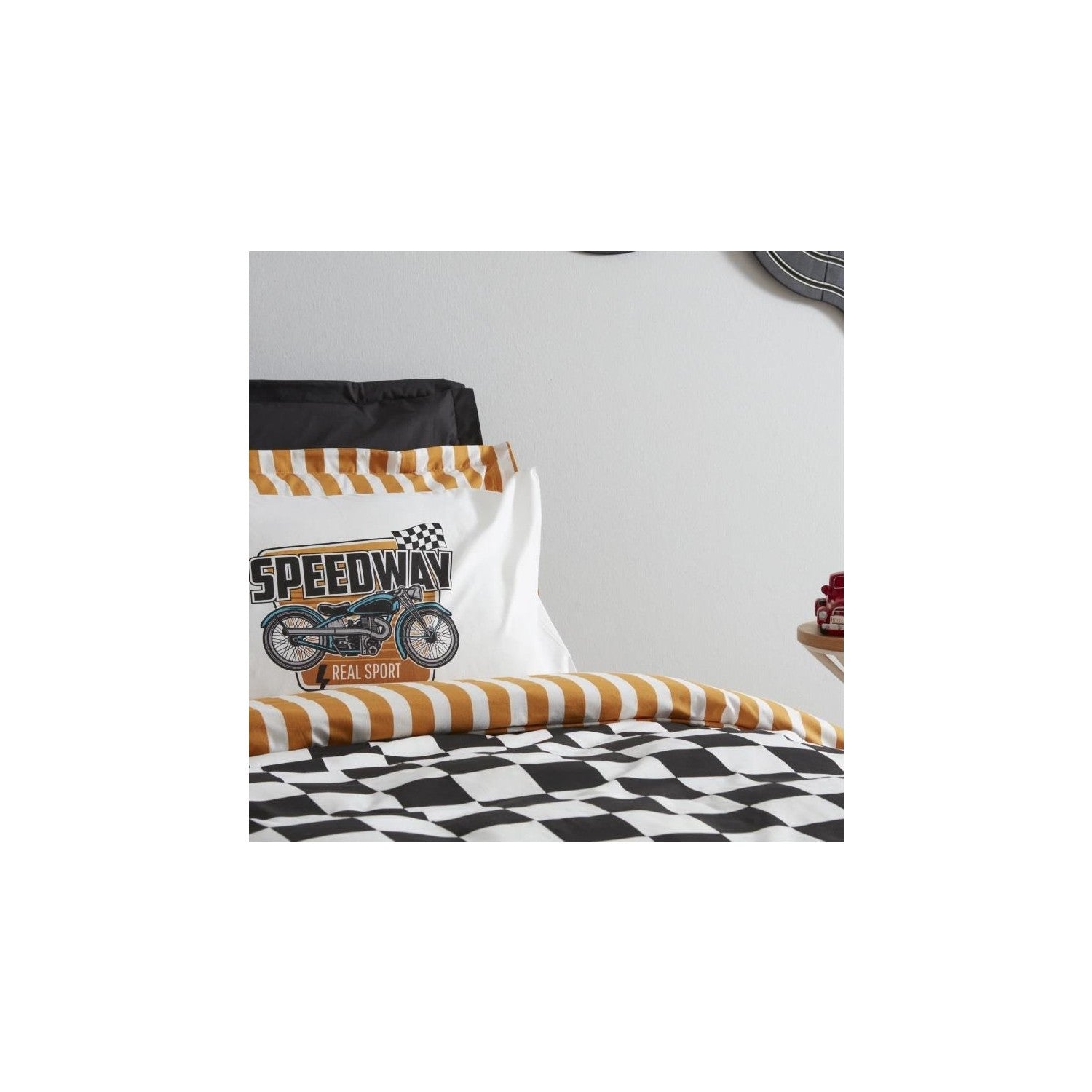 Karaca Home Young Speed Way 100% Cotton Single Fitted Duvet Cover Set - MALLTURK