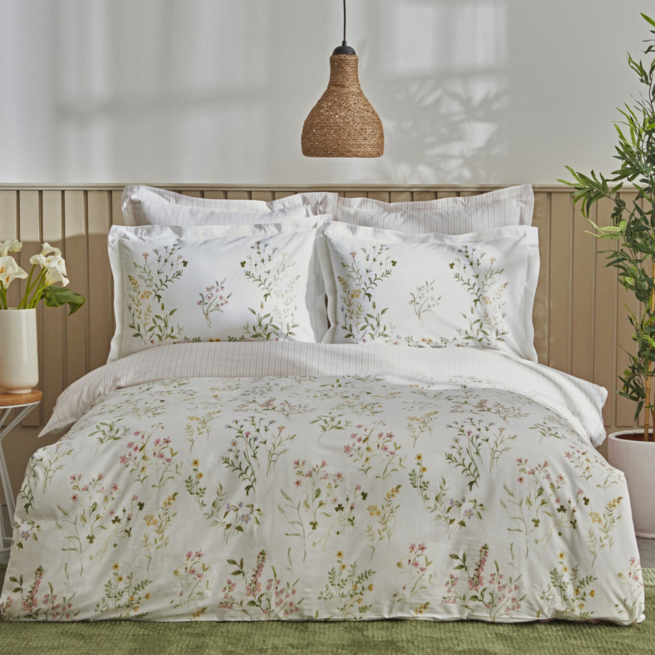 Karaca Home Sera %100 Cotton Double Duvet Cover Set Green - MALLTURK