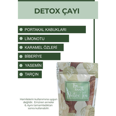 The Touch By Seda gold Detox tea 50 g green tea flavored natural additive-free Turkiye Harmani - MALLTURK