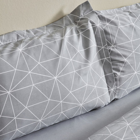 Karaca Home Colby %100 Cotton Double Duvet Cover Set Gray - MALLTURK
