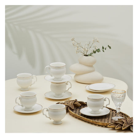 Karaca Malta Turkish Coffee Cup Set for 6, 100 ml - MALLTURK