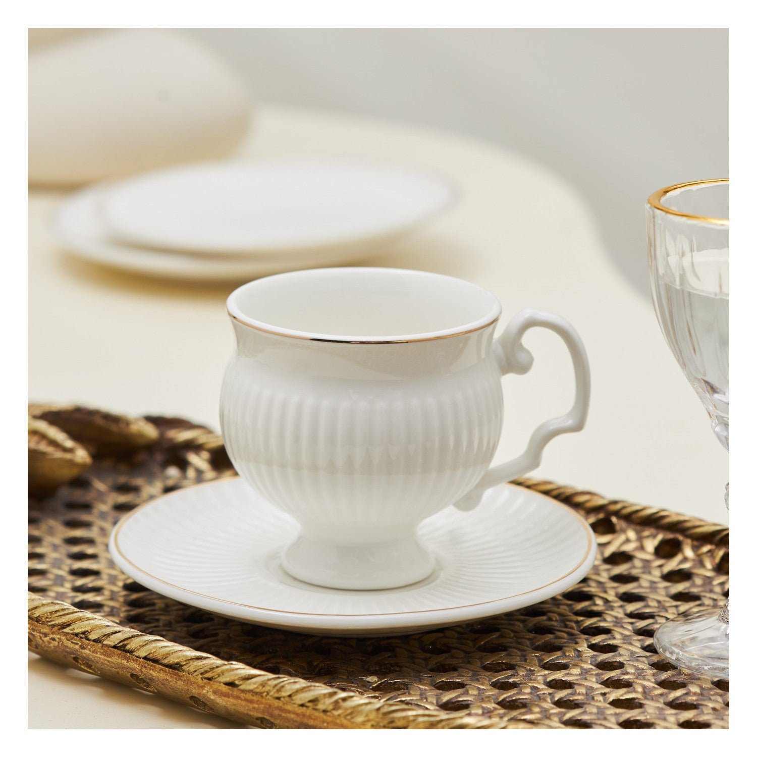 Karaca Malta Turkish Coffee Cup Set for 6, 100 ml - MALLTURK