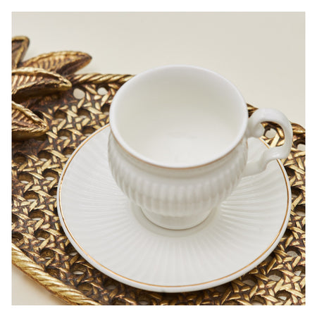 Karaca Malta Turkish Coffee Cup Set for 6, 100 ml - MALLTURK