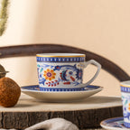 Karaca Ihlamur Colorful New Bone Turkish Coffee Cup Set for 2, 80 ml