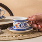 Karaca Ihlamur Colorful New Bone Turkish Coffee Cup Set for 2, 80 ml