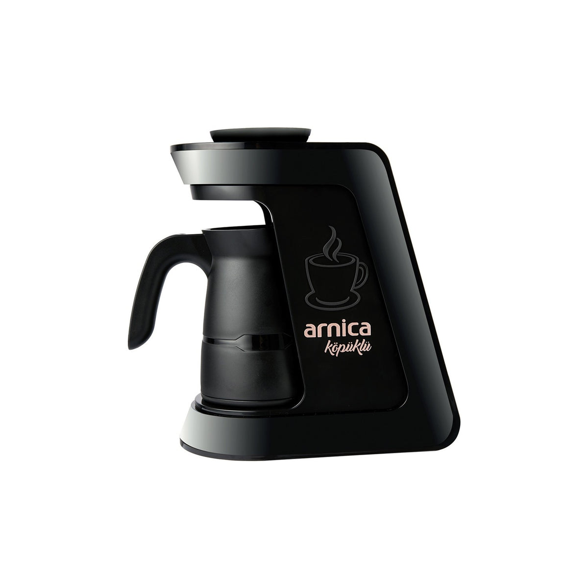 Arnica Kopuklu Eko Automatic Turkish Coffee Maker, Black, 4-Cup Capacity - MALLTURK