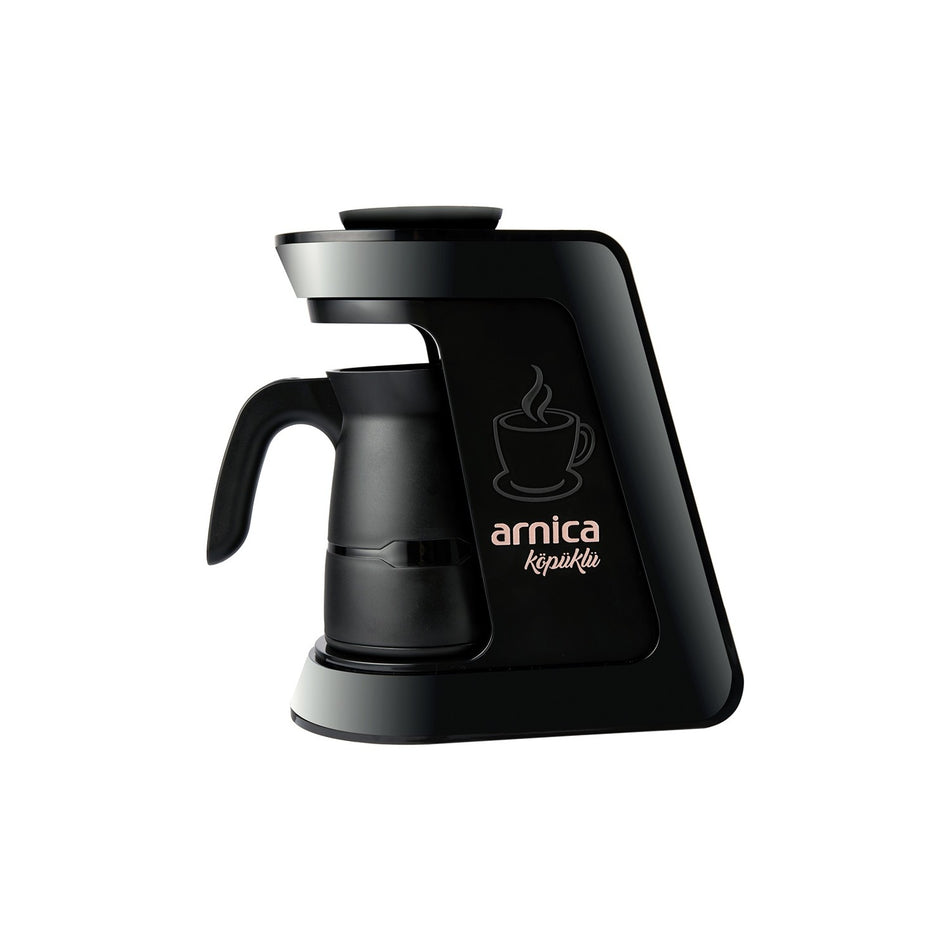 Arnica Kopuklu Eko Automatic Turkish Coffee Maker, Black, 4-Cup Capacity - MALLTURK