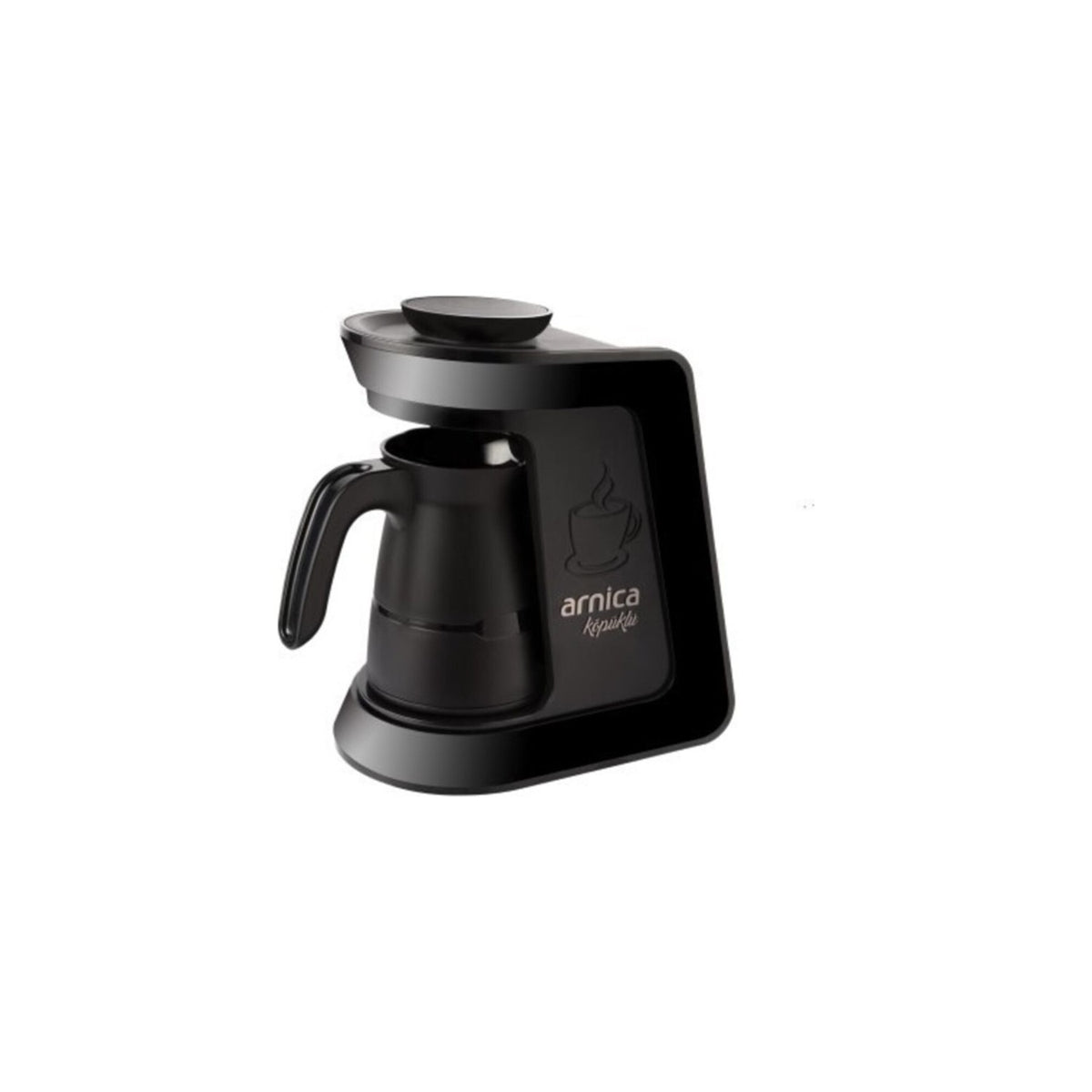 Arnica Kopuklu Eko Automatic Turkish Coffee Maker, Black, 4-Cup Capacity - MALLTURK