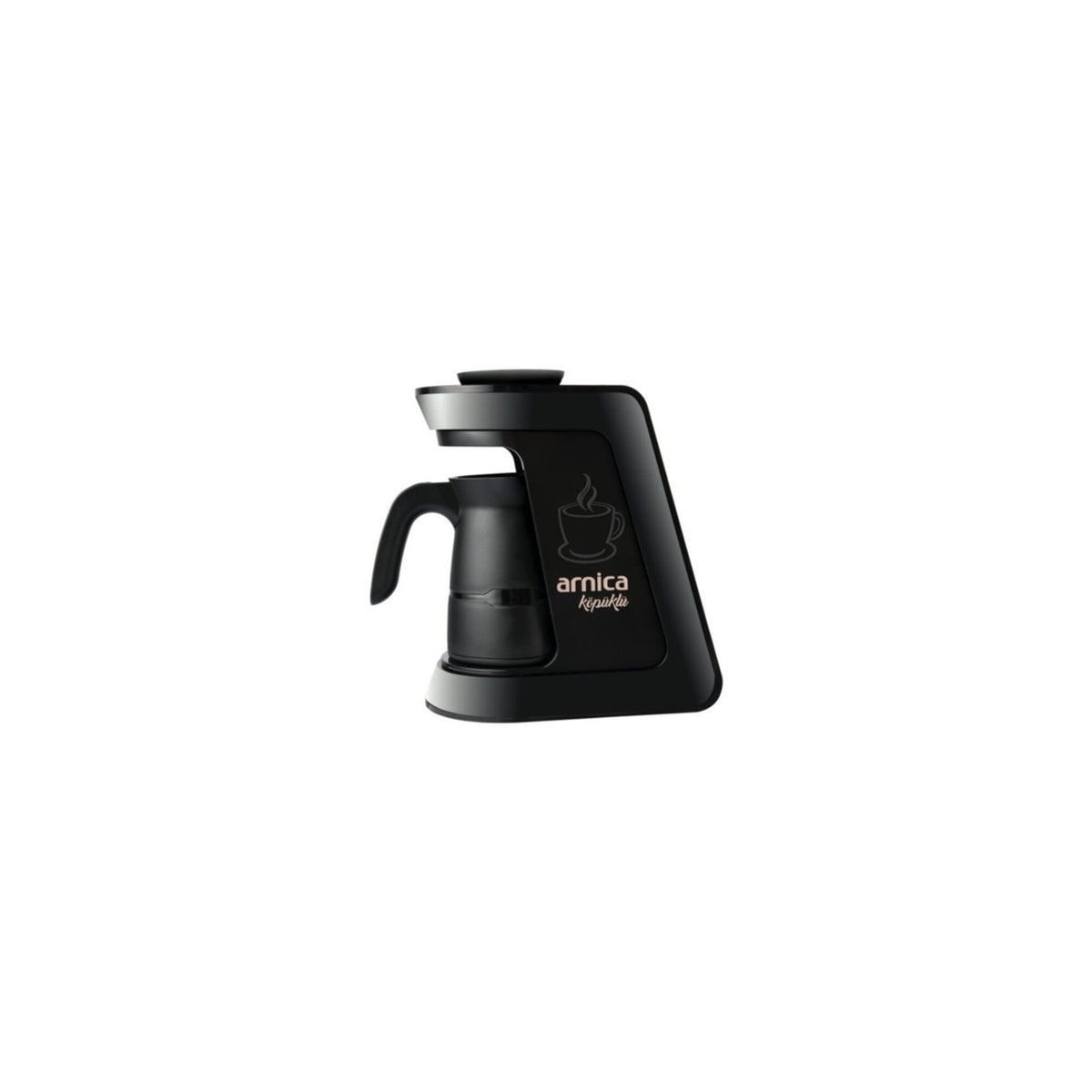 Arnica Kopuklu Eko Automatic Turkish Coffee Maker, Black, 4-Cup Capacity - MALLTURK
