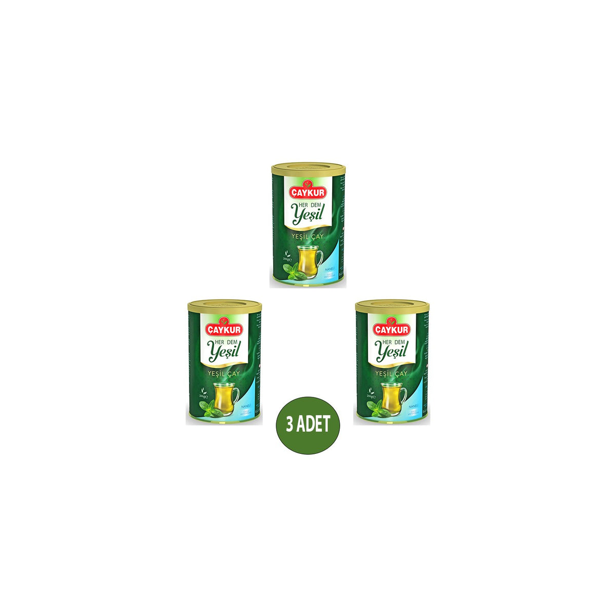 Caykur Herdem green tea Naneli 200 g x 3 pieces - MALLTURK