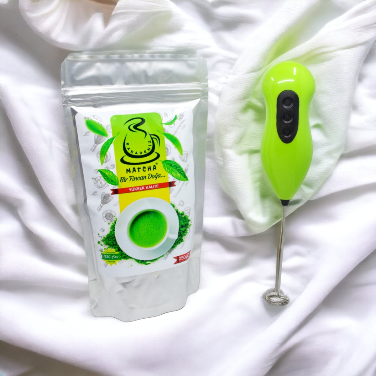 Karadeniz Matcha 250 g and Elektronik Mikser